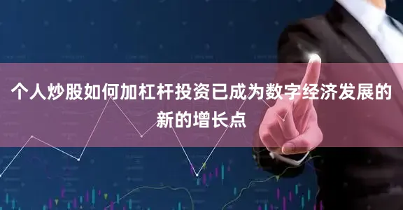 个人炒股如何加杠杆投资已成为数字经济发展的新的增长点
