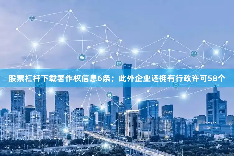 股票杠杆下载著作权信息6条；此外企业还拥有行政许可58个