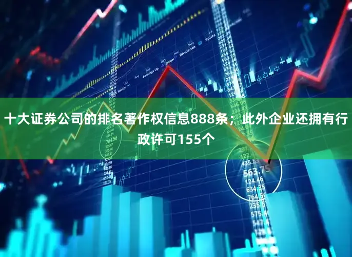 十大证券公司的排名著作权信息888条；此外企业还拥有行政许可155个