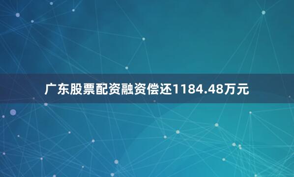 广东股票配资融资偿还1184.48万元